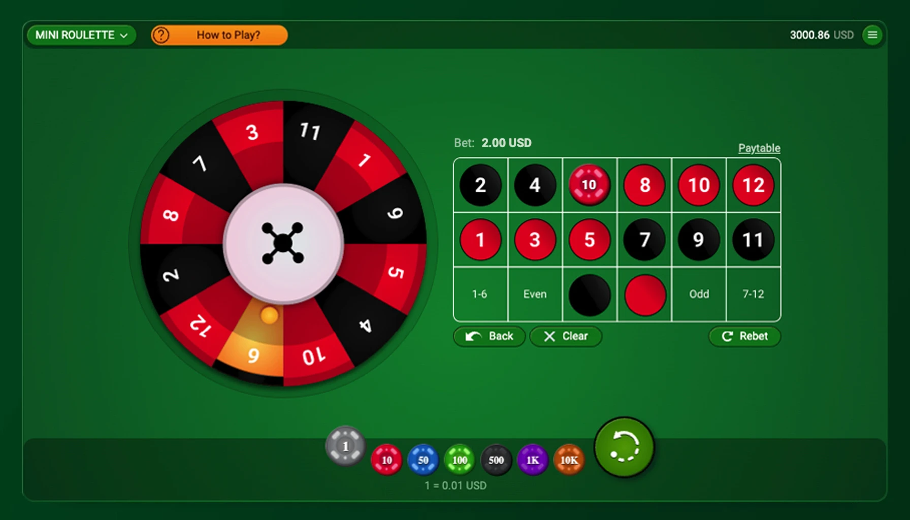 Mini Roulette