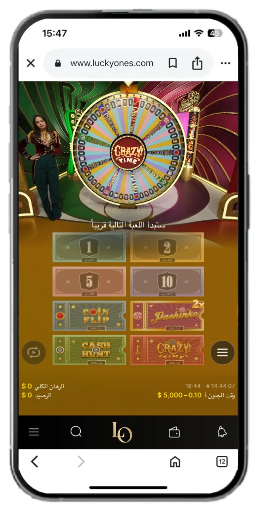 luckyones crazy time